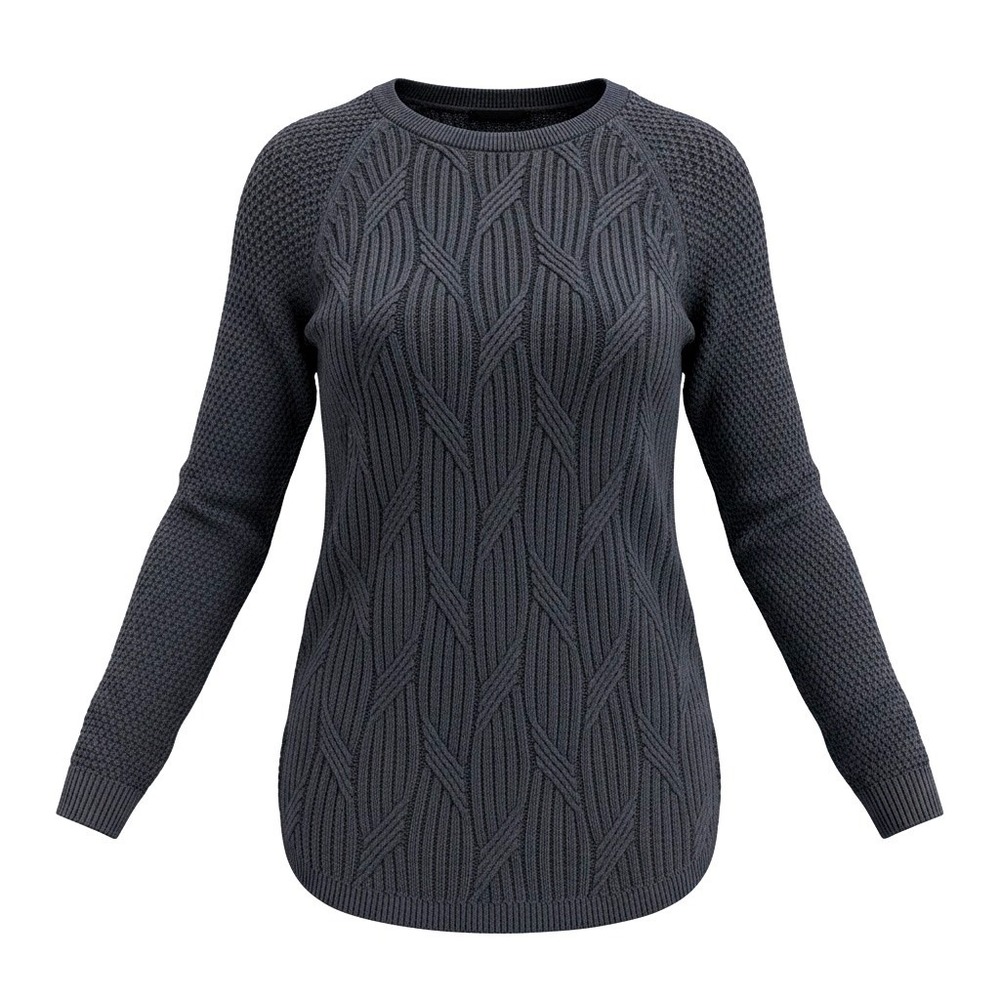 Sonoma Goods For Life Womens Gray Cable Knit Sweater Raglan Sleeve Medium
